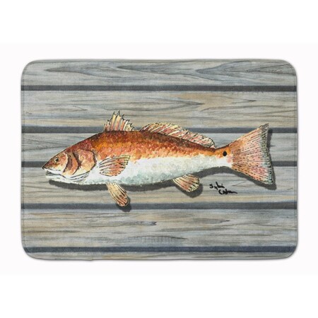 Carolines Treasures Red Fish Machine Washable Memory Foam Mat 8489-RUG